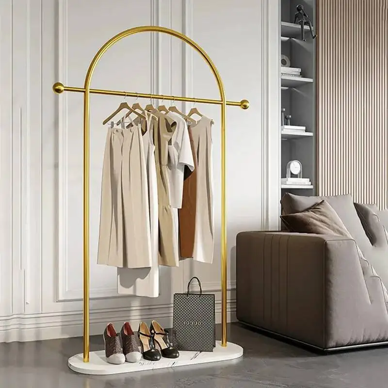

Minimalist Clothes Standing Girls Designer Display Clothes Rack Modern Nordic Perchero Household Goods