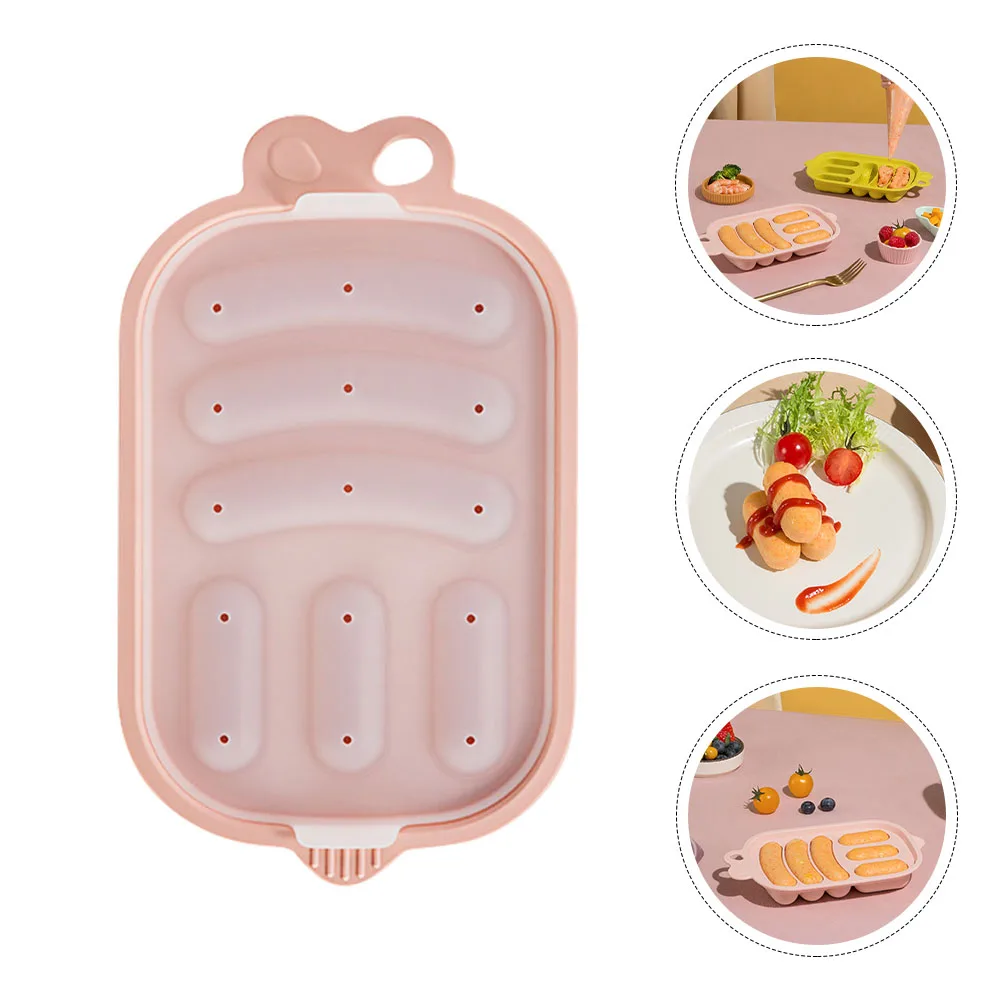 

Sausage Mold Silicone Microwave Safe DIY Hot Dog Making Tool Baby Food Chocolate Tray Non-Stick Food Grade for Oven
