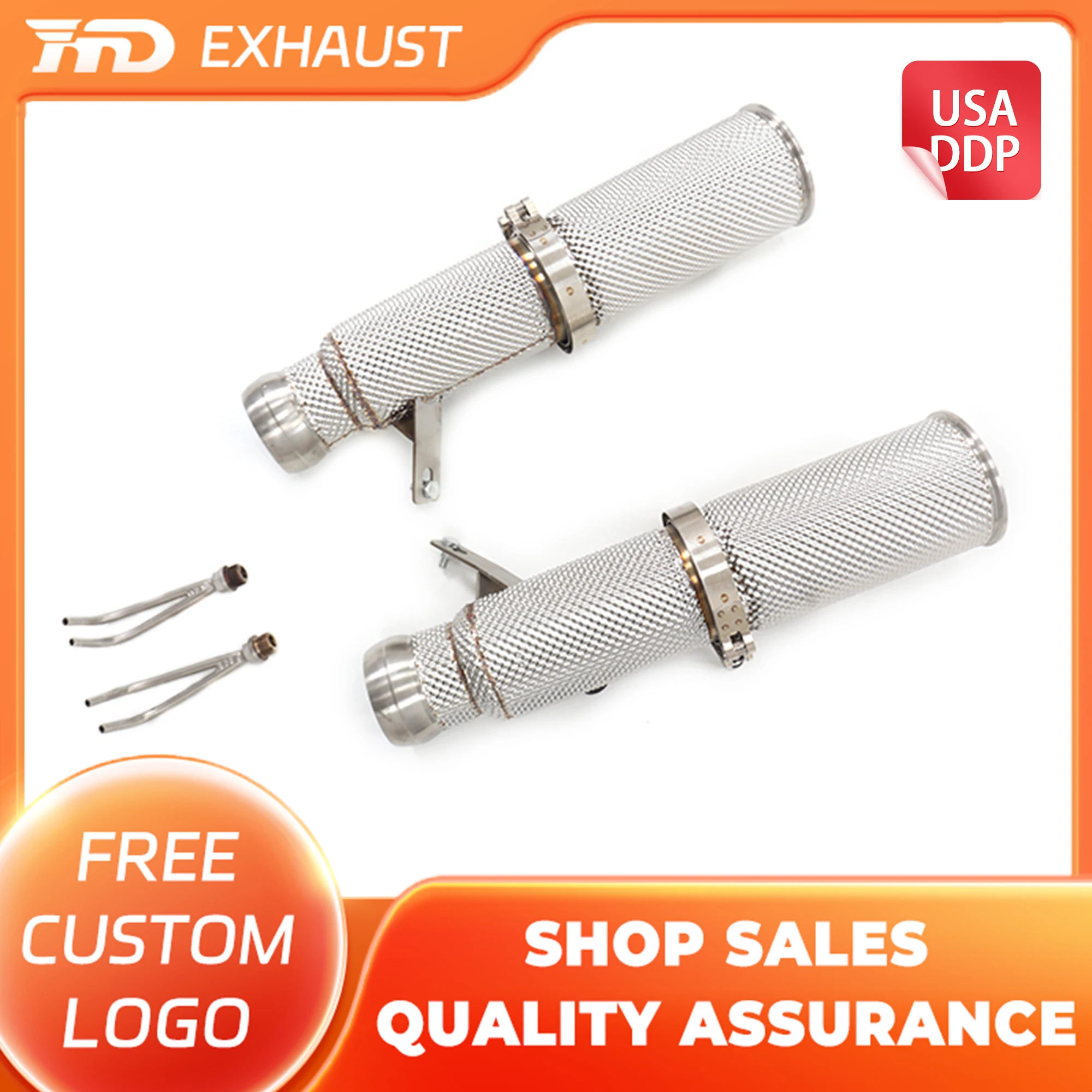 

HMD Hot Sales Catalytic Downpipe for Mclaren Artura 3.0T SS304 With Heat Shield Exhaust Car Accessories