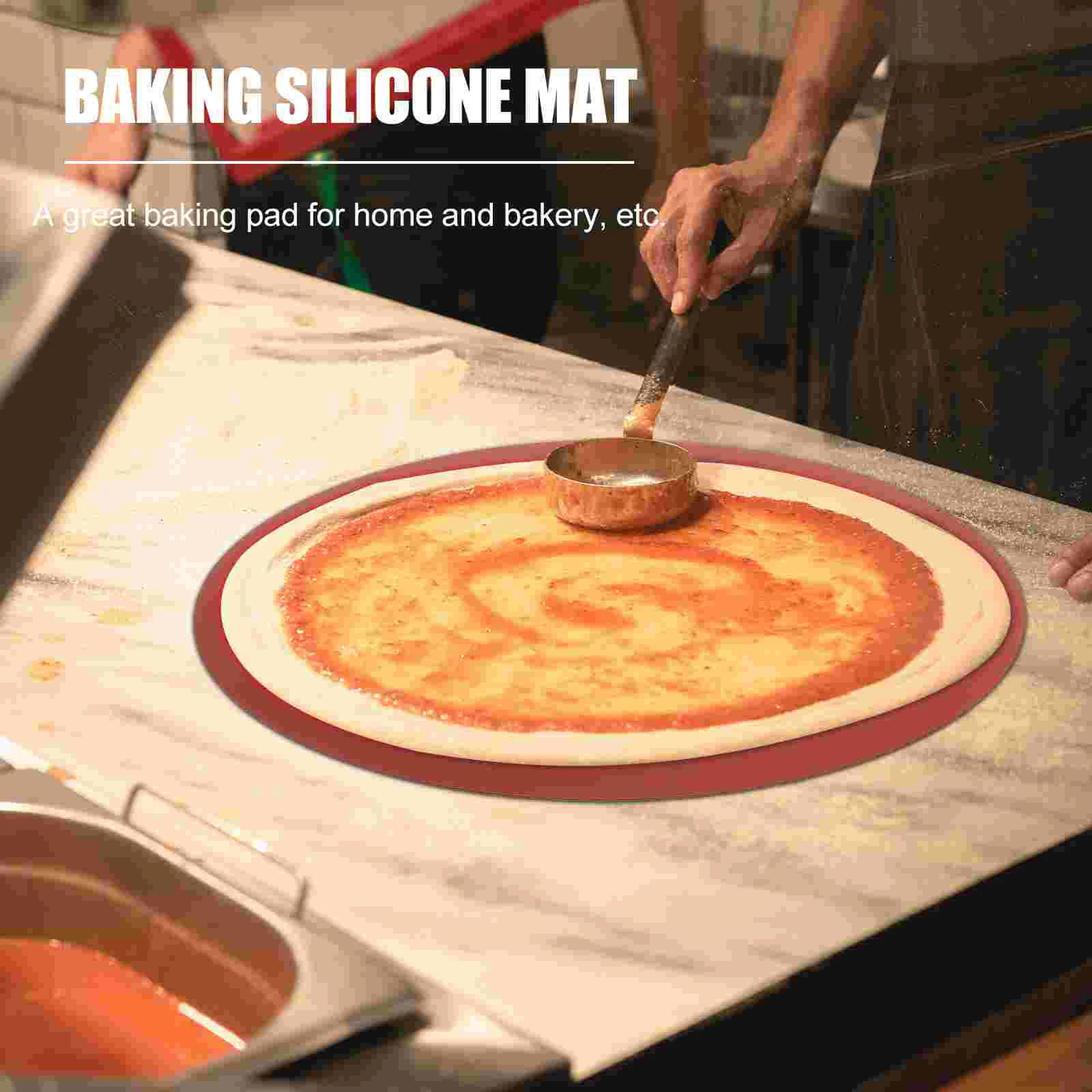 Toaster Oven Baking Mat Silicone Round Baking Pads Pizza Non-stick Heat Resistance Biscuit Baking Liners Kitchen