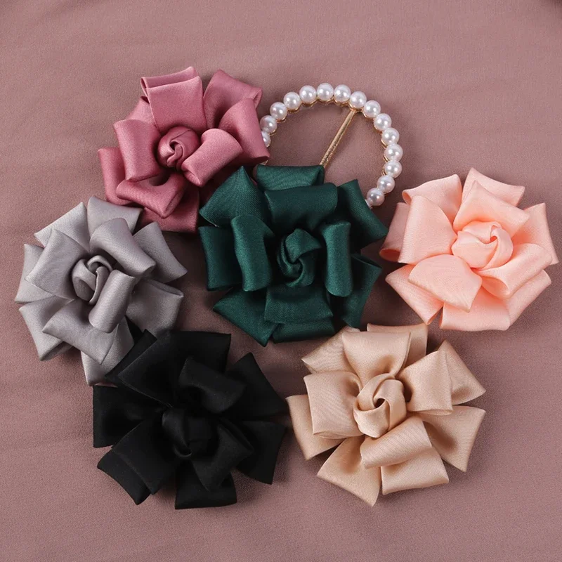 1 stücke handgemachte Organza Stoff künstliche Rose Blumenbeet für Hochzeits kleid Hüte Dekor Corsage Kopf bedeckung Zubehör