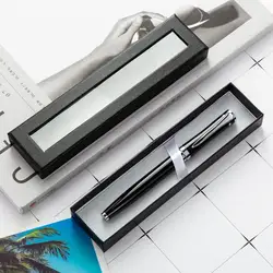 Pencil Case Transparent Window Business Office Paper Gift Pen Box Case Cardboard Pen Box Pen Wrapping Supplies Caixa De Lápis