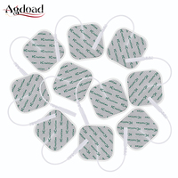 Hailicare 10pcs Replacement Electrode Pads for Tens EMS Massager Self Adhesive Gel Electrode Patches Reusable 4x4cm/5x5cm