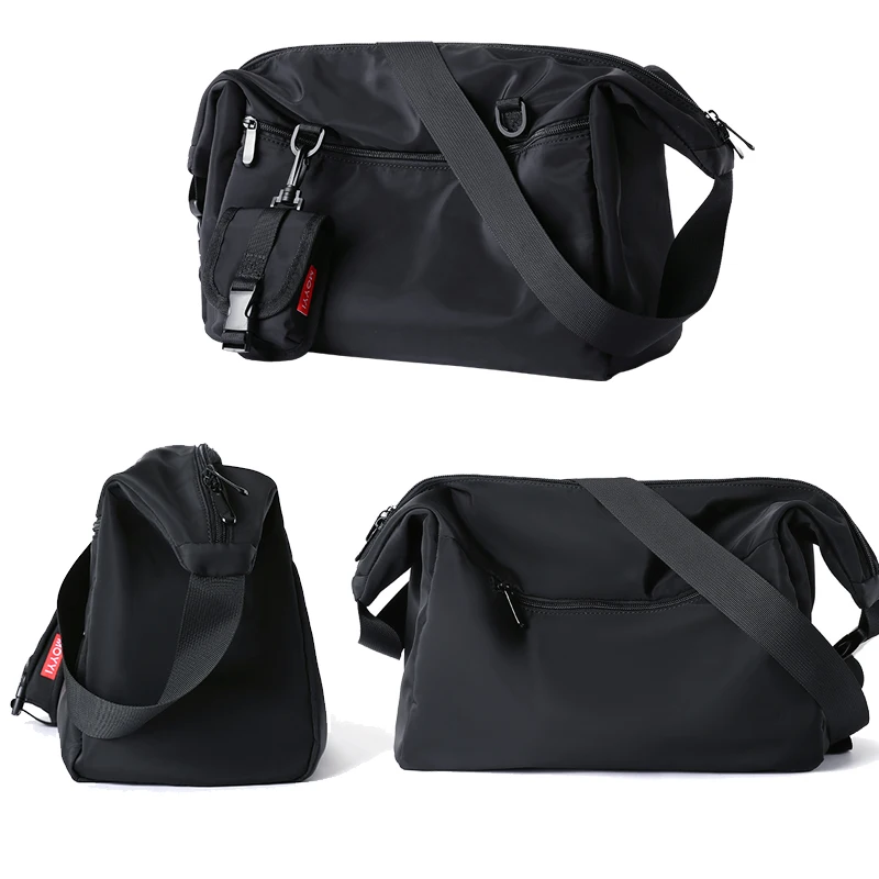 Imagem -02 - Bolsa Tiracolo Impermeável para Homens Bolsas Mensageiro Simples Bolsa Esportiva Casual de Grande Capacidade Bolsa Unissex de Viagem 14 Polegadas Bolsa de Ombro para Laptop