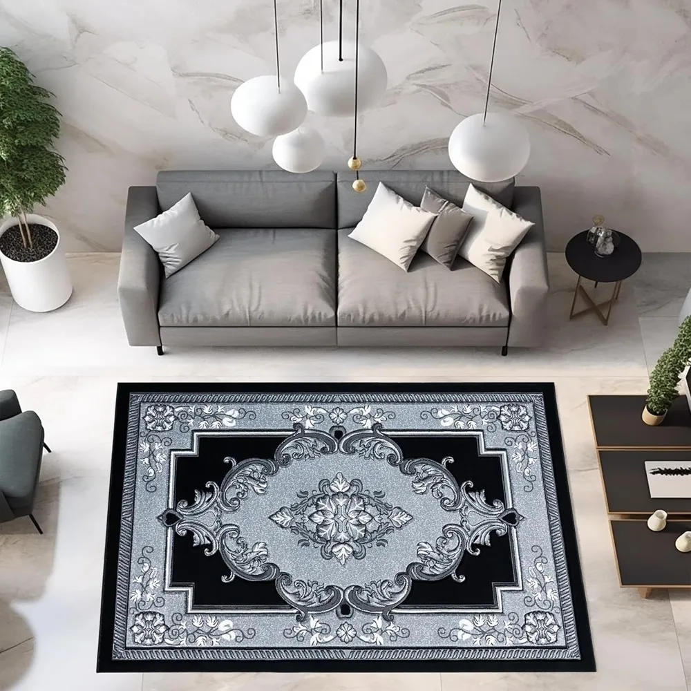 

8x10 Area Rugs Large Boho Glamour Thick Plush Oriental Rug Traditional Carpet Floral Medallion Rugs for Living Room and Bedroom