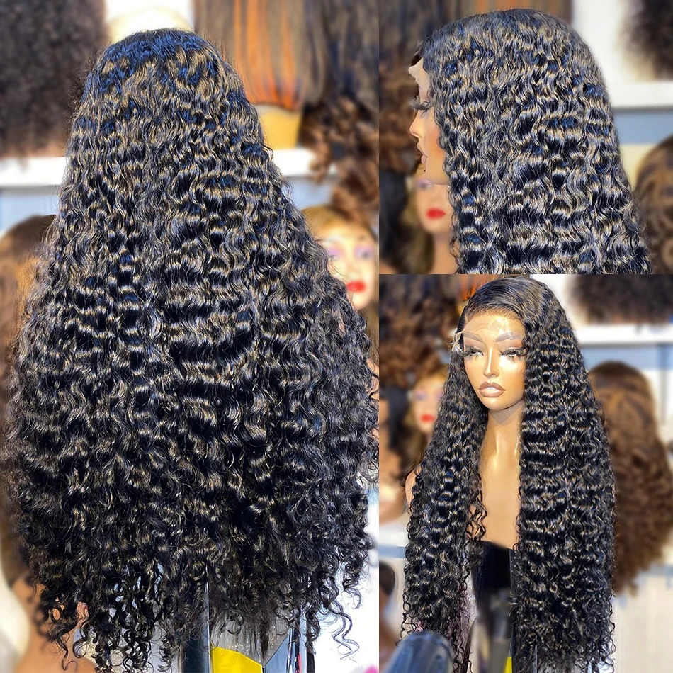 

44 Inch Deep Wave Frontal Wig Transparent 13x4 13x6 HD Lace Frontal Human Hair Wigs Curly Human Hair Lace Frontal Wigs For Women