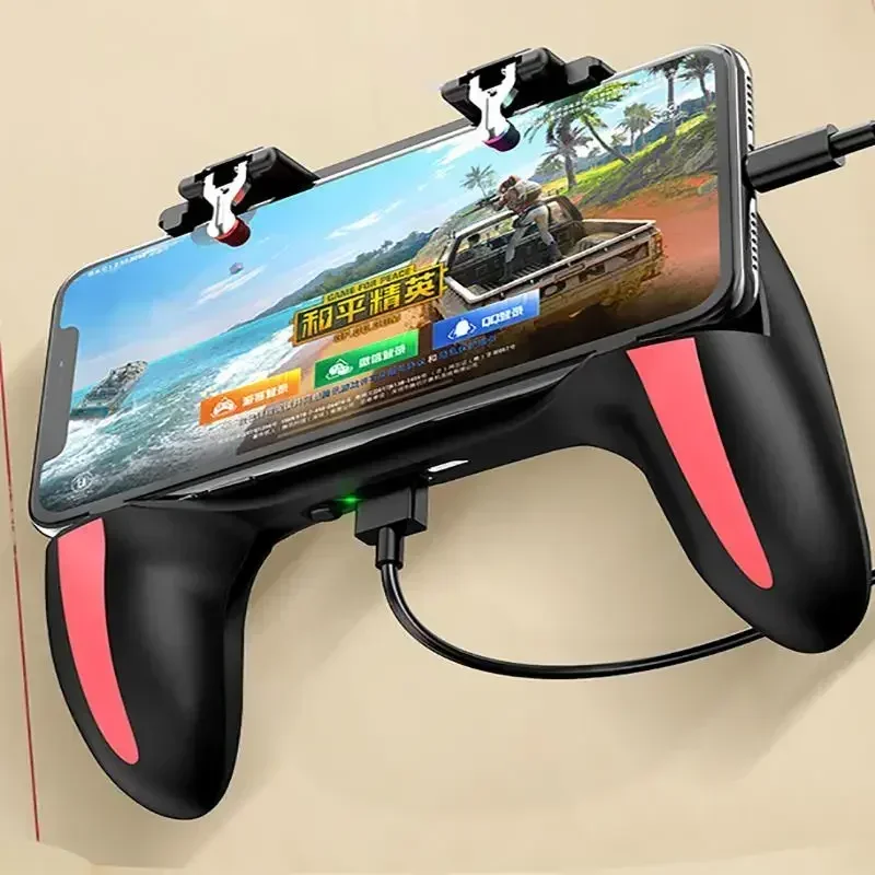 Ręczny uchwyt kontrolera gier Joystick Gamepad dla Pubg Trigger podwójny wentylator chłodzący chłodnica do gier na telefon H10 akcesoria do gier