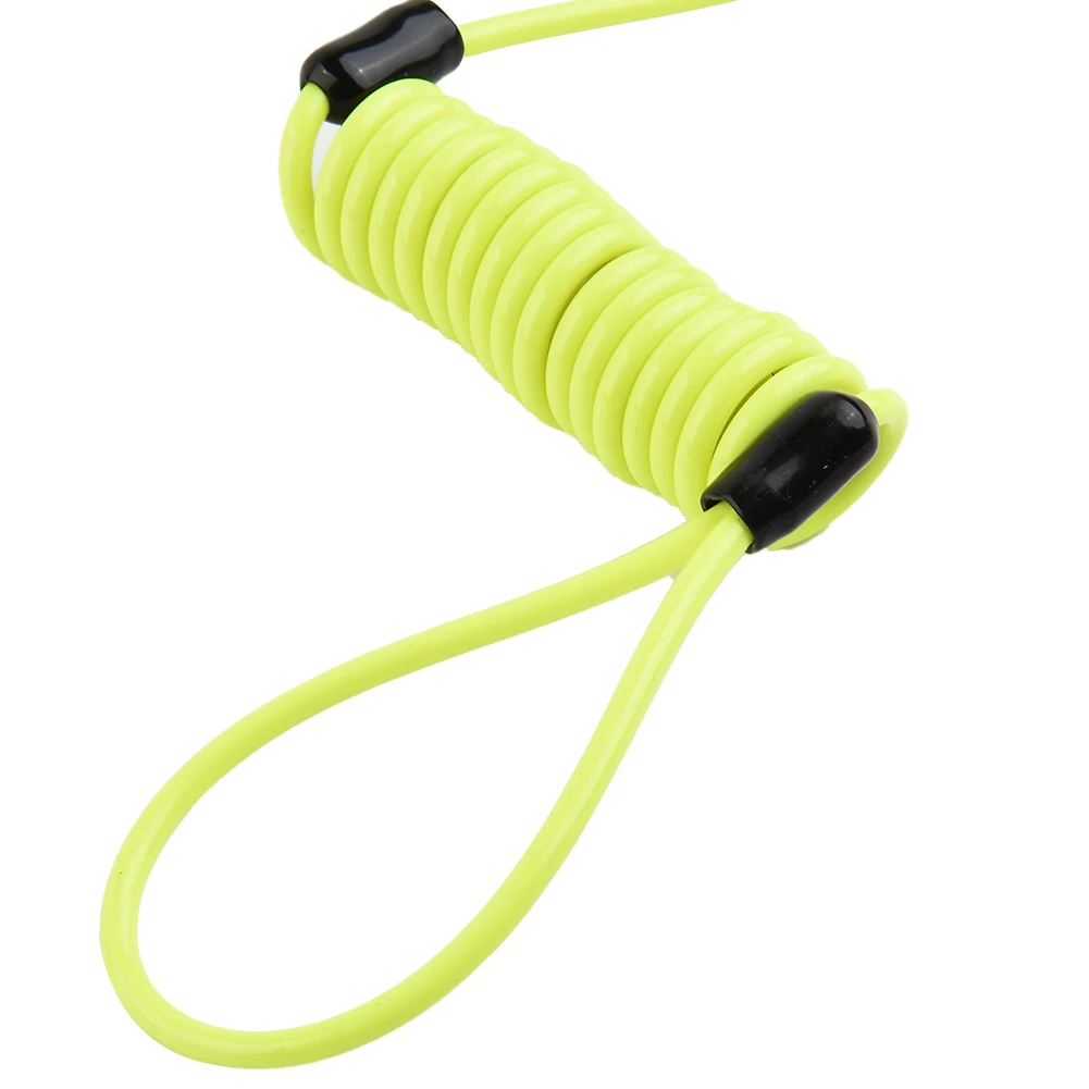 1Pc 1.2m Bike Spring Cable Lock Anti-Theft Rope Alarm Disc Lock Bicycle Security Reminder Motorcycle Theft Protection