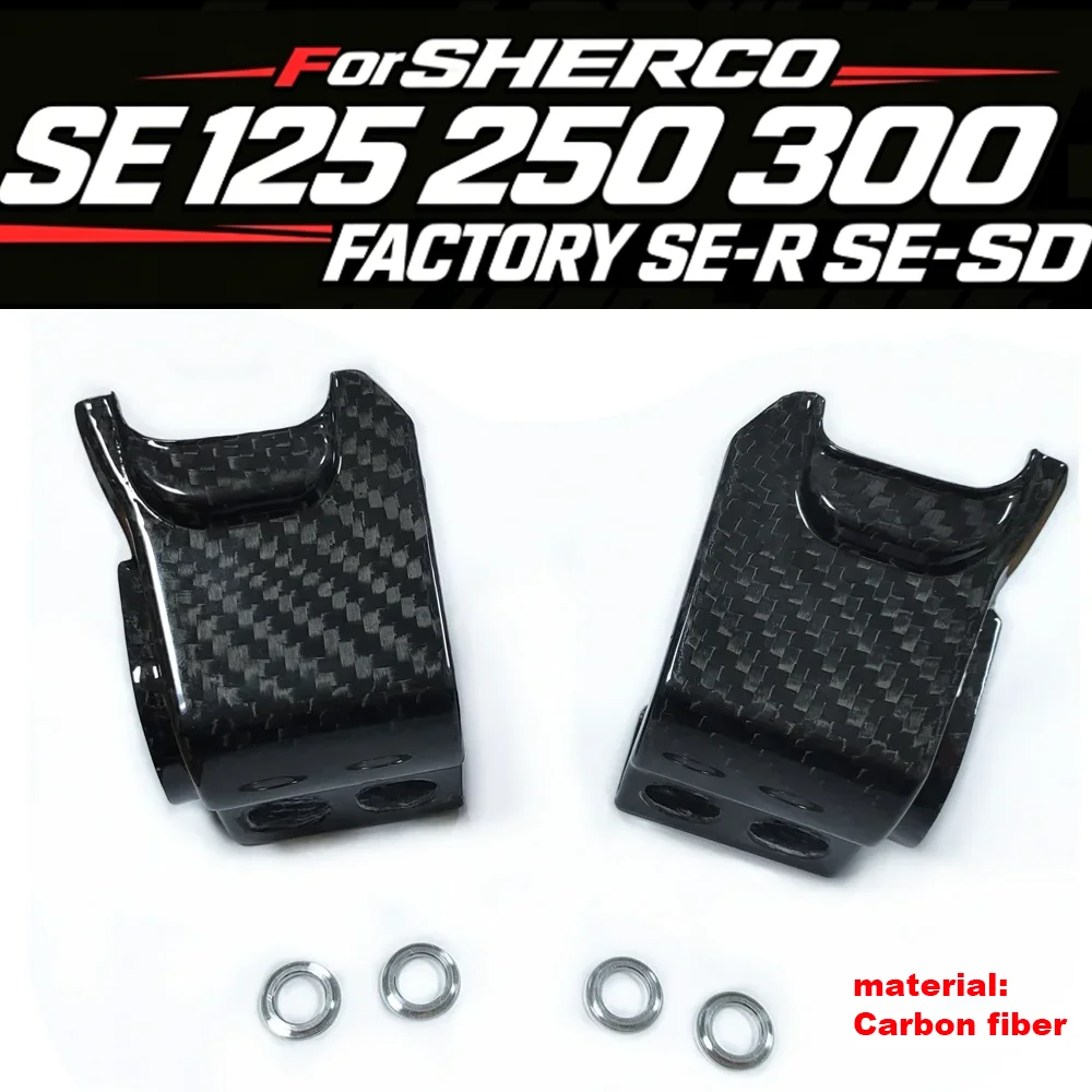 

Carbon Fiber Front Fork Shoe Cover Lower Leg Guard Protector For SHERCO SE 125 250 300 FACTORY SE-R SE-SD SEF SEF-SD SIX DAYS