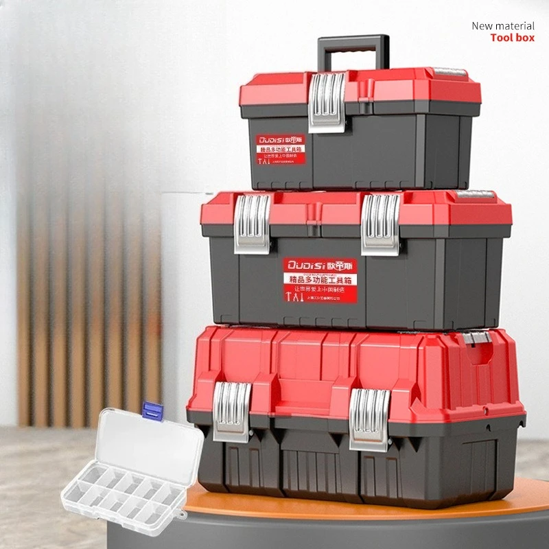 

Сверхмощный портативный запираемый металлический ящик для инструментов, вращающийся сундук, органайзер для хранения инструментов для механика, гаражная мастерская Caja De Herramientas