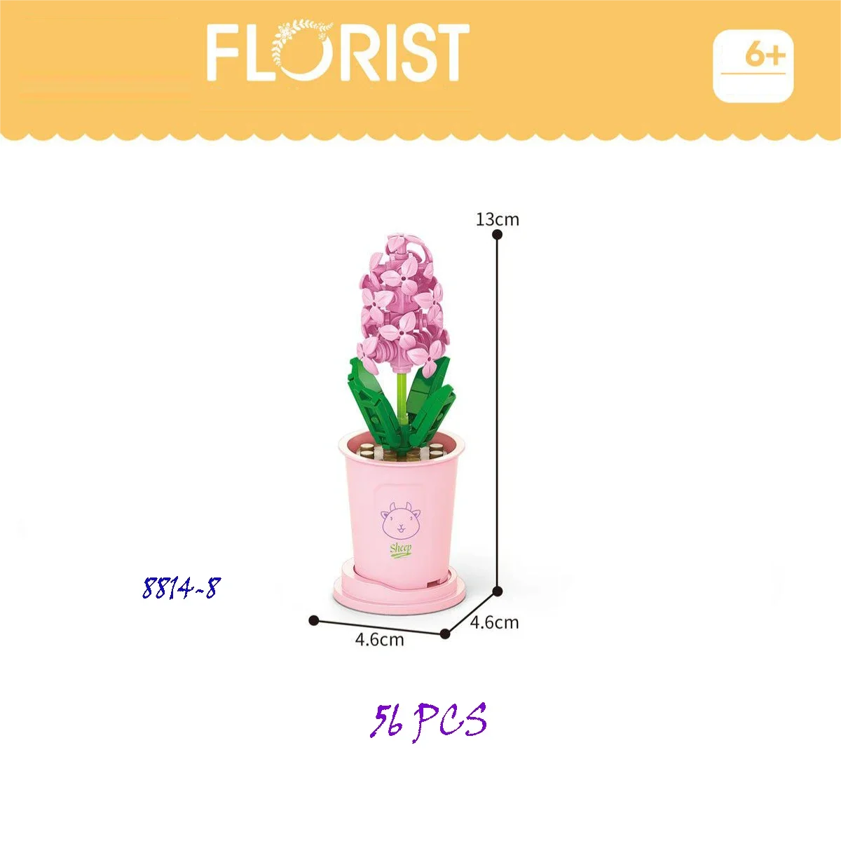 Creative Small Building Block Flower Art Mini Potted Plant 3D Model Gift For Girl Desk Decoration Simple Assembly Toys