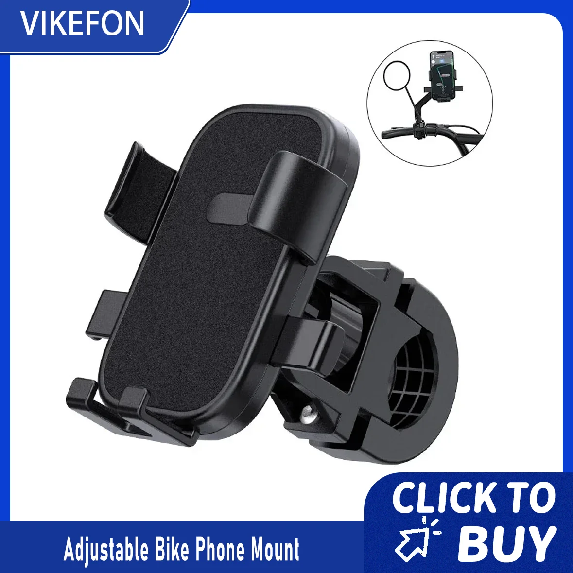 

360 ° Вращающийся регулируемый держатель для телефона на велосипед, противоскользящее крепление для телефона для езды на велосипеде на открытом воздухе, аксессуары для горных велосипедов