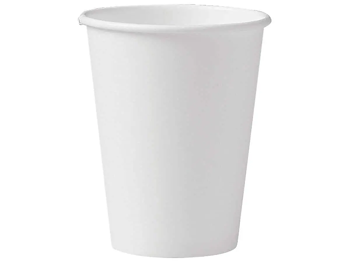 

12 oz White Paper Hot Cups, Case of 1000, Leak-Resistant for Coffee and Tea