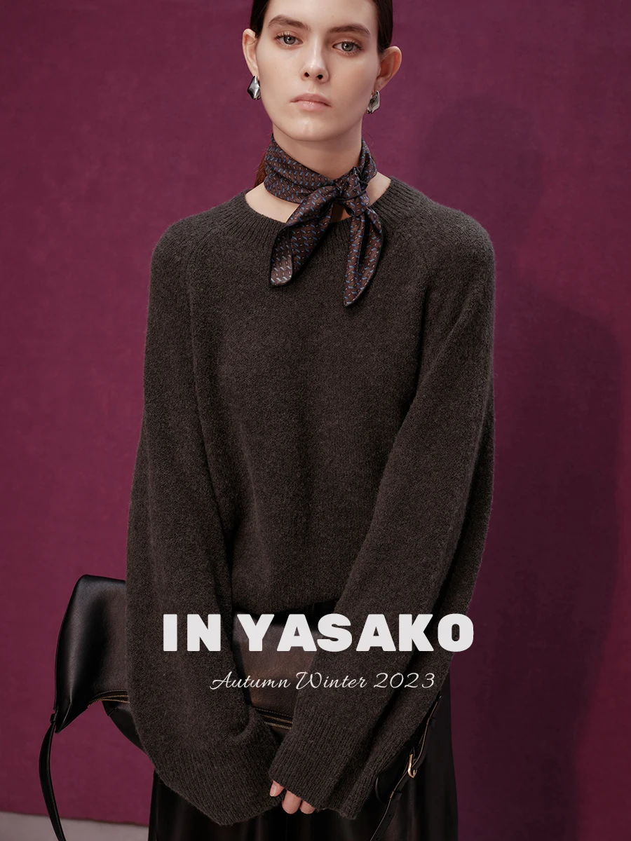 

Комплект из вязаного кардигана и шарфа Yasako Camere из шелковистой ткани с изысканным дизайном, элегантный стиль для женщин 20-х и 30-х лет