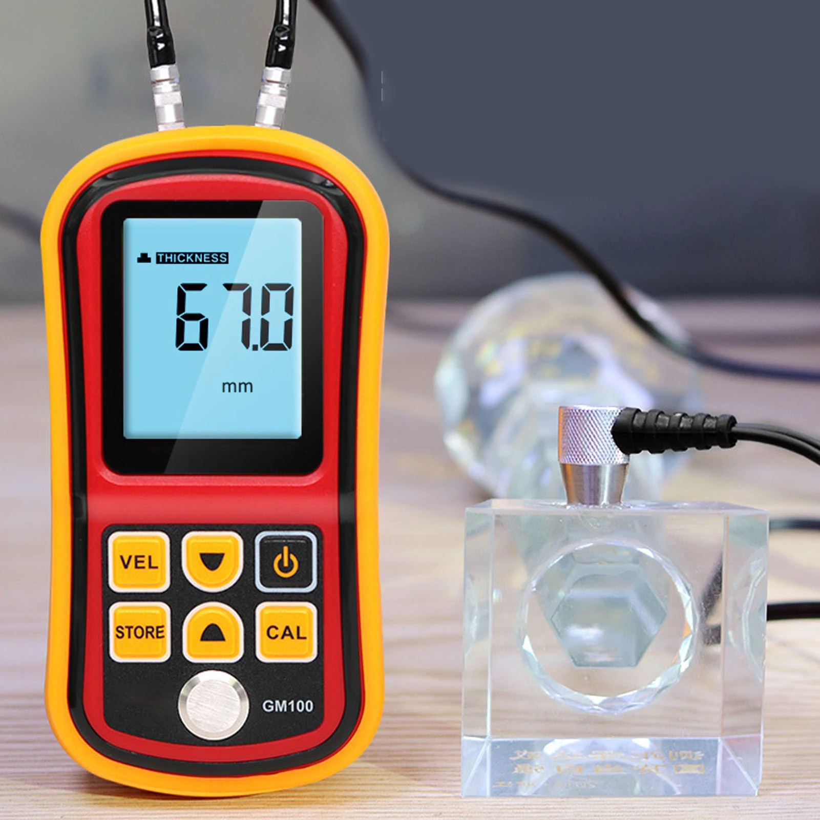 اختبار محول قياسي بالموجات فوق الصوتية ، مقياس سمك ، متر ، شاشة استبدال