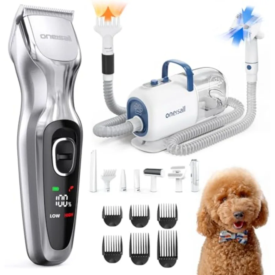 Dog Vacuum and Dryer for Shedding Grooming and Dog Clippers for Thick Hair