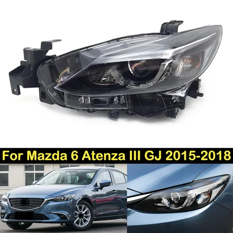 DECHO 마쓰다 6 아테나 III GJ 2015 2016 2017 2018 헤드라이트, 앞 범퍼 헤드라이트, 어셈블리 헤드 라이트 램프