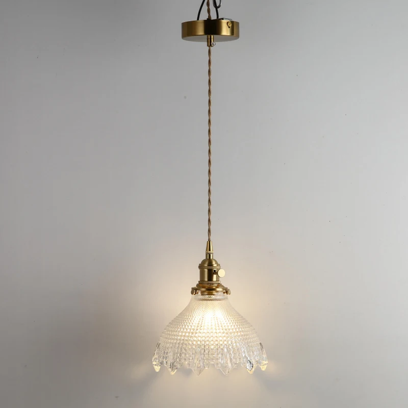 

Modern LED Pendant Light Dining Room Restaurant Kitchen Clear Glass Chandelier Hanging Light Bedroom Decor Bedside Pendant Lamps