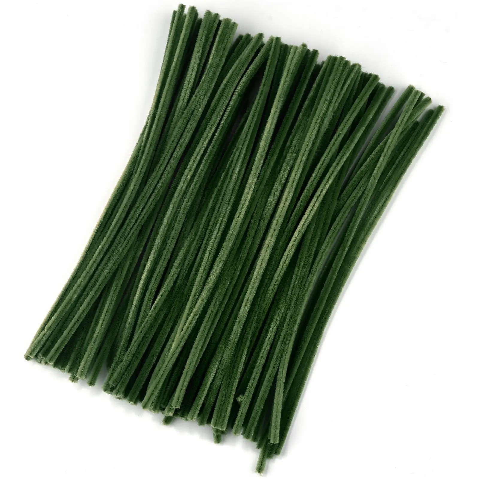 100 Stuks Pluche Stok Draaien Bar Chenille Stengels Draad Pijp Kinderen Speelgoed Diy Strips Creatieve Hobby Materiaal Stem Ijzer Vilt Draden
