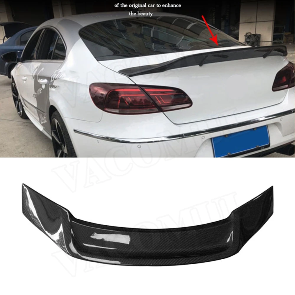 VACOMUL For CC Carbon fiber Rear spoiler for Volkswagen VW Passat CC Sandard 2009-2018 R Style Trunk Boot Duck Wings