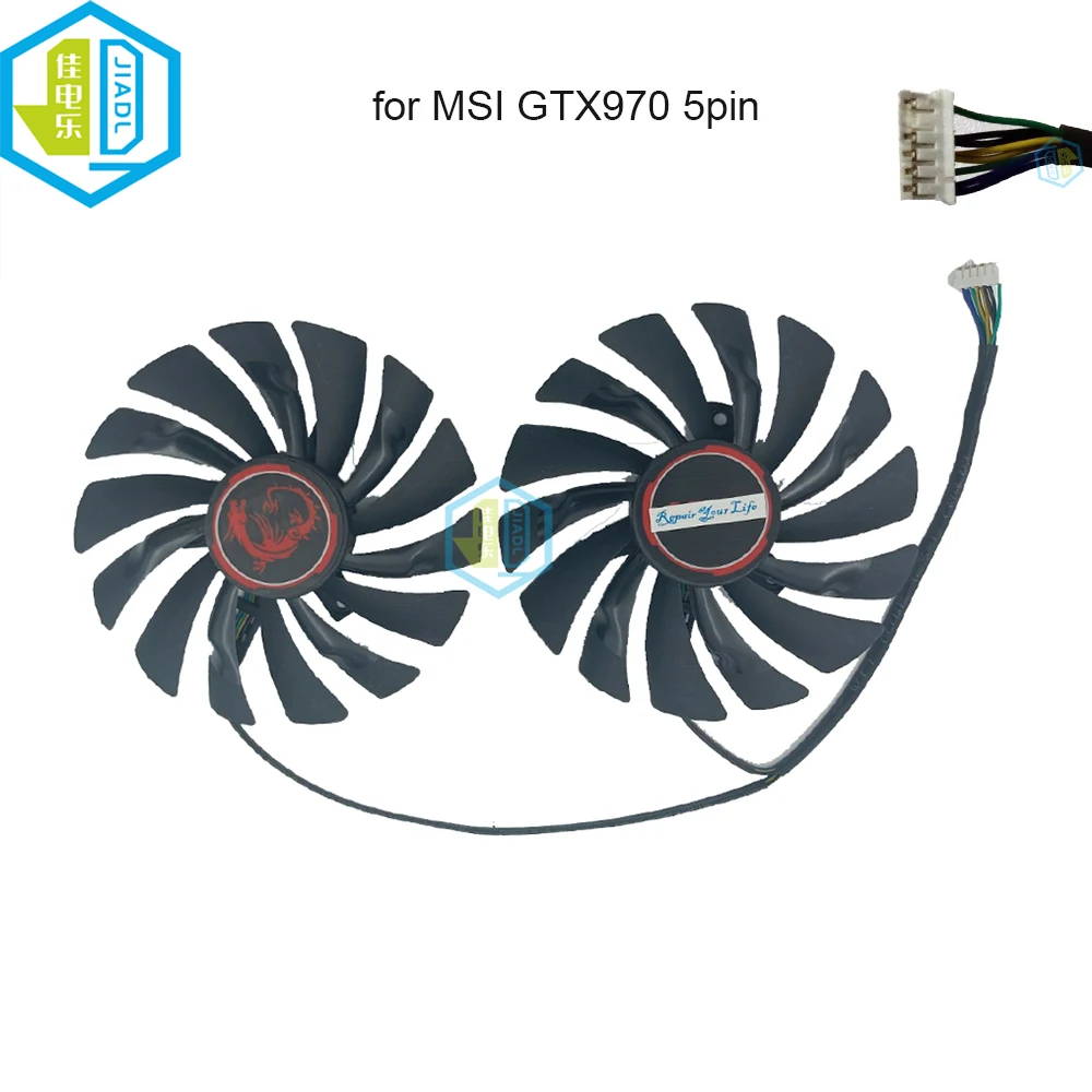 New Graphics Cards Video Card Cooling Fans For MSI GeForce GTX970 GTX 970 Gaming VGA Cooler Fan Radiator 95MM PLD10010S12HH 12V