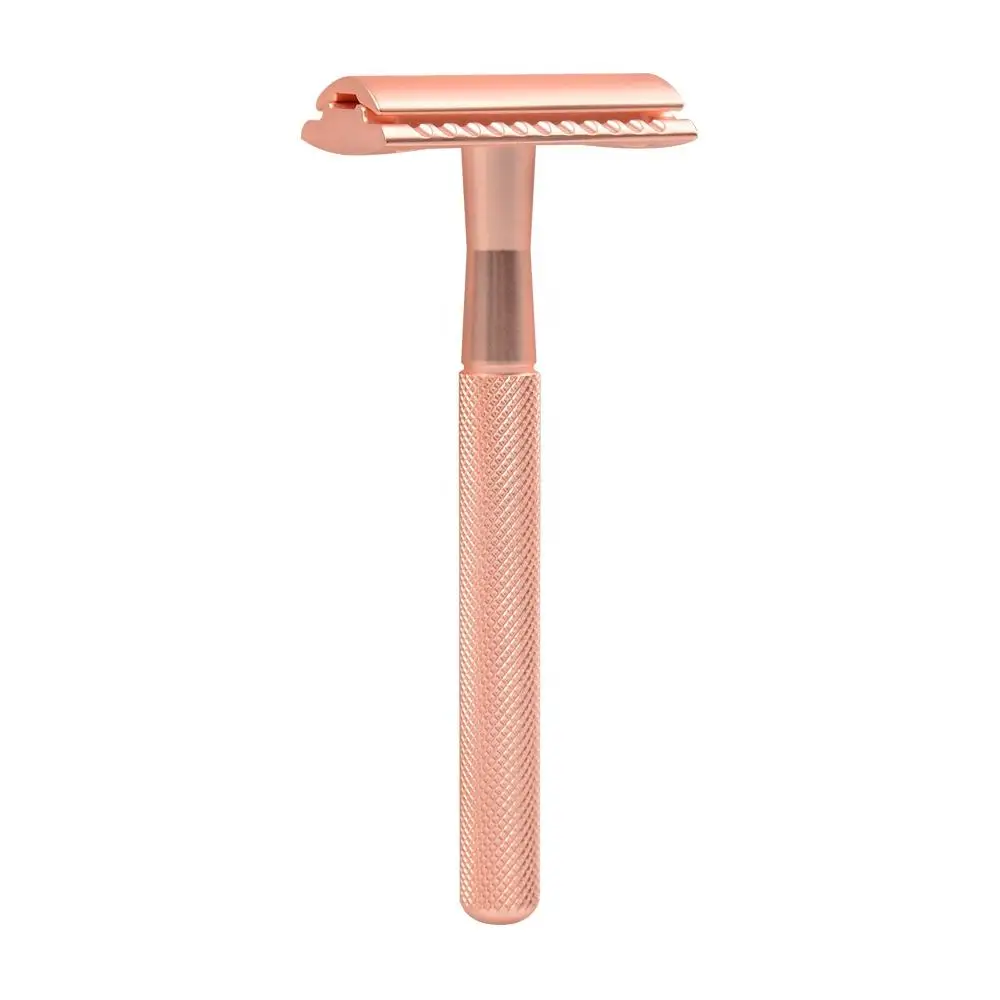 Double Edge Safety Razor for Men & Women, Metal Razor with 10 Platinum Coated Safety Razor Blades, Eco-Friendly Razor