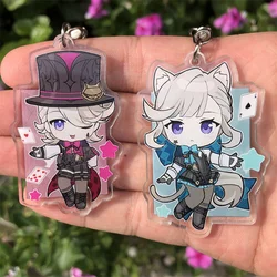 Game Lyney Lynette Keychain Badge Accessories Anime Cosplay Pendant Prop Gift