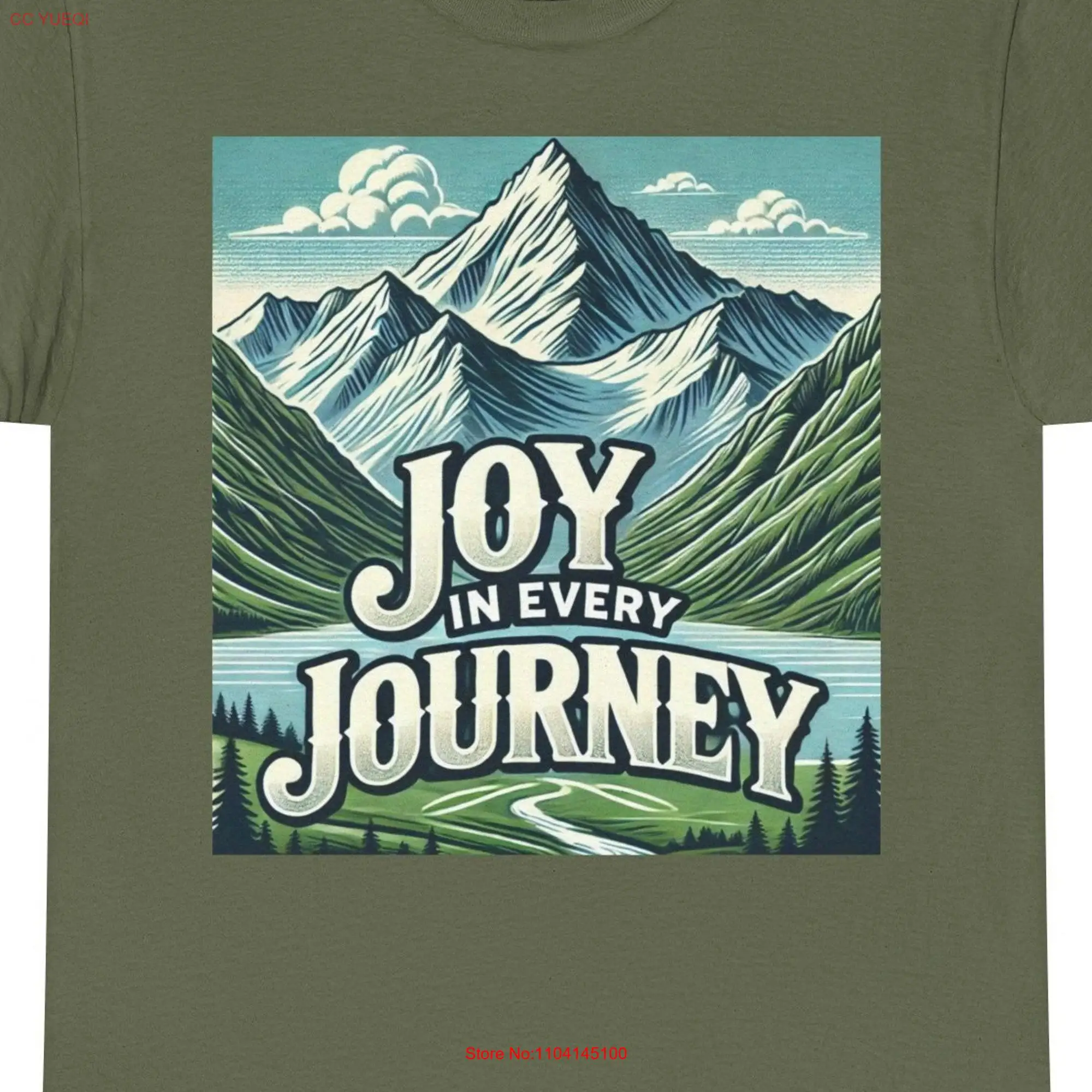 Joy in Every Journey Cotton T Shirt Nomad for the Wanderlust Traveler Great Outdoors long or short sleeves