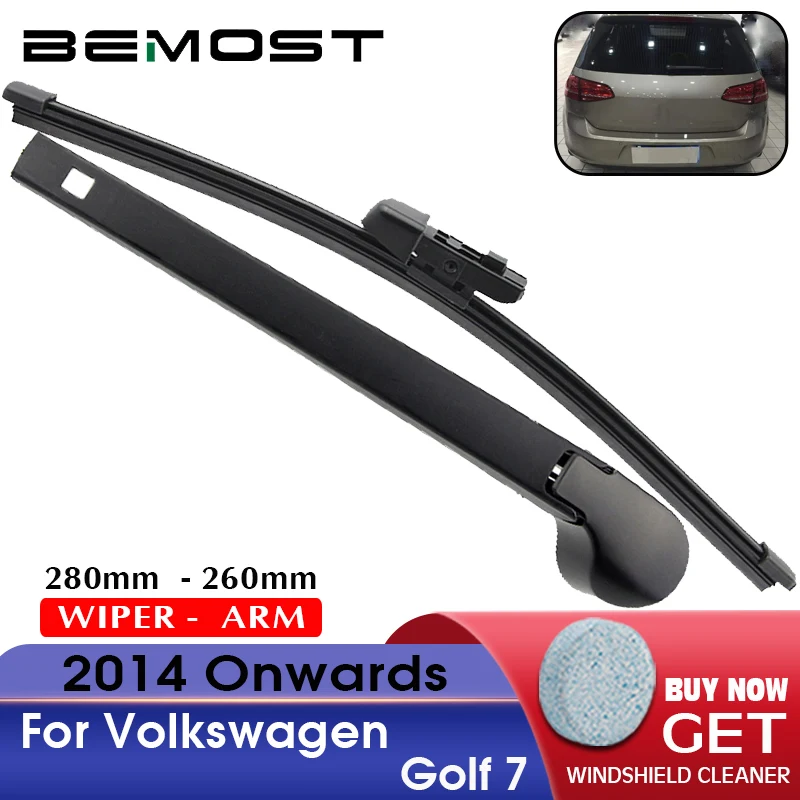 BEMOST Auto Car Rear Windshield Wiper Arm Blade Soft Natural Rubber For Volkswagen Golf 5 6 7 Hatchback Year From 2004 To 2018