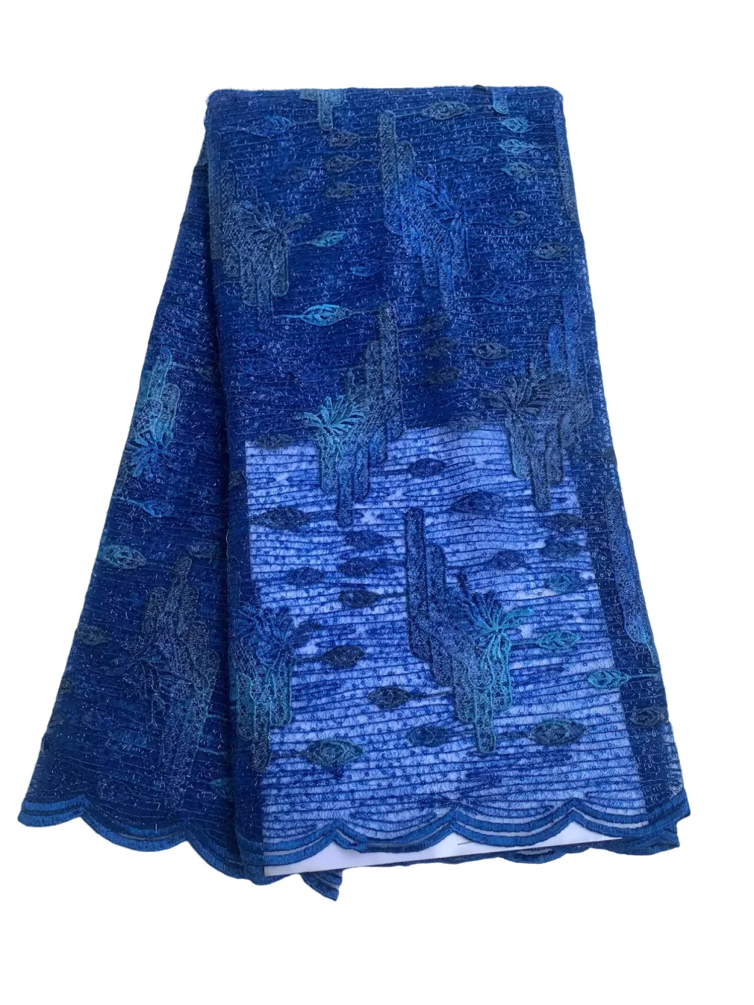 

5Yards African Lace Fabric With Sequins Multilayer Tulle Evening Dress For Women Embroidery French Fashion Fabrics Sewing Cloth