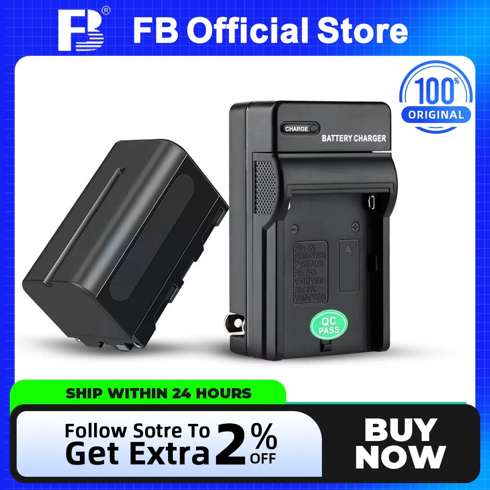 FB NP-750 4000mAh Li-ion LED Light Battery for YN300III YN300AIR YN360III Yongnuo Godox LEDP260C LED308 LED Light