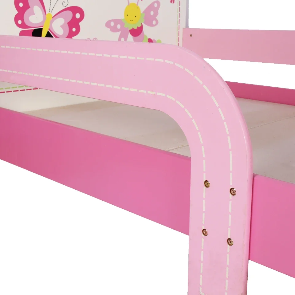 Custom Modern Designs Children Wooden Furniture Pink Child Beds for Kindergarten