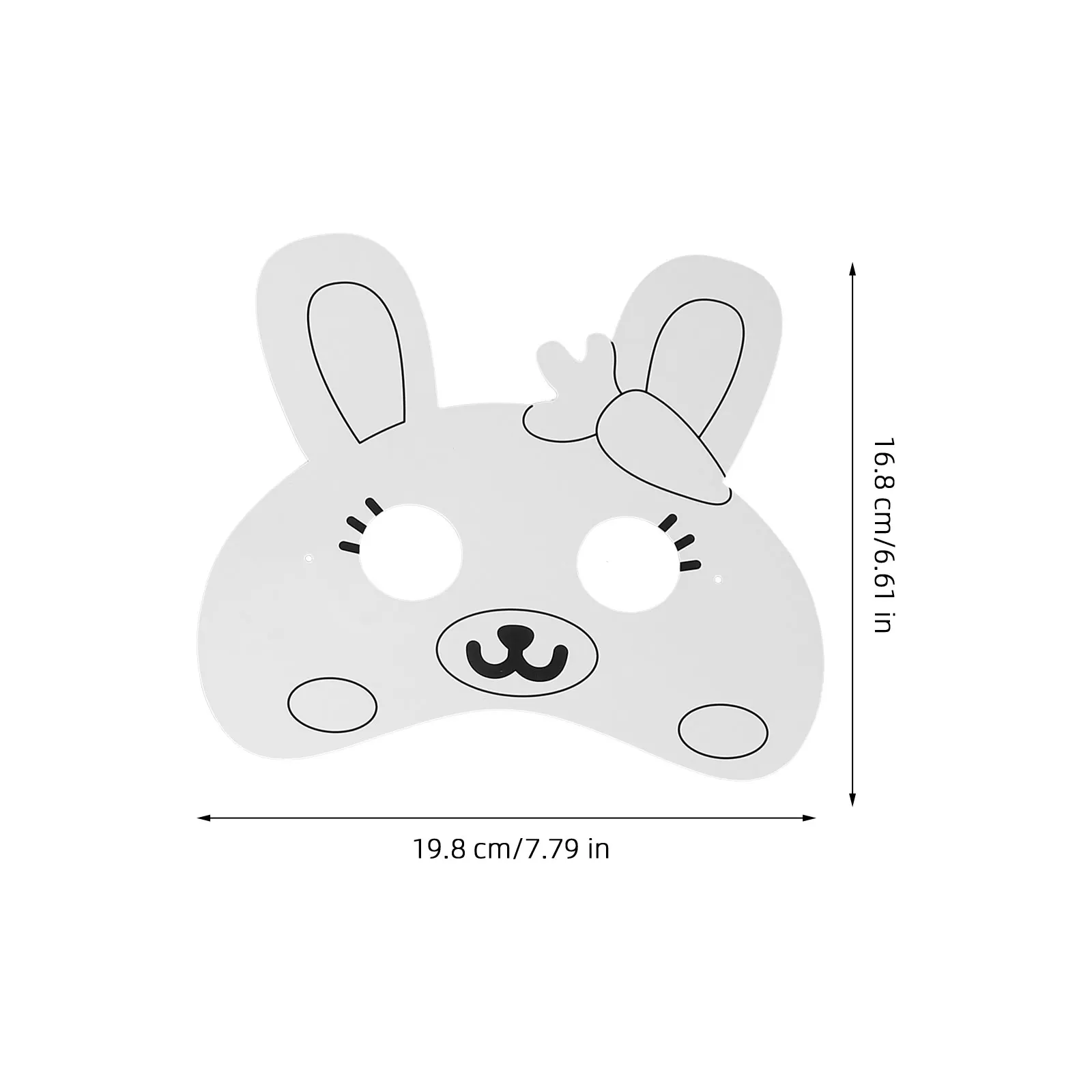 

1 Set Animal Shaped Face Mask Kids Craft Diy Unpainted Paper Masks Creative Drawing Set For Family Party Masquerade Cosplay