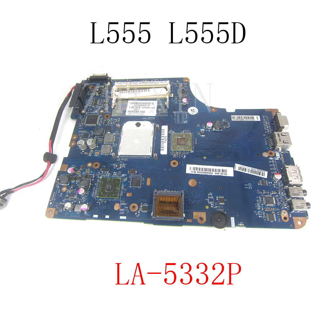 yourui For Toshiba satellite L555 L555D L550D Laptop Motherboard  K000093250 K000085590 NSWAE LA-5332P Main Board