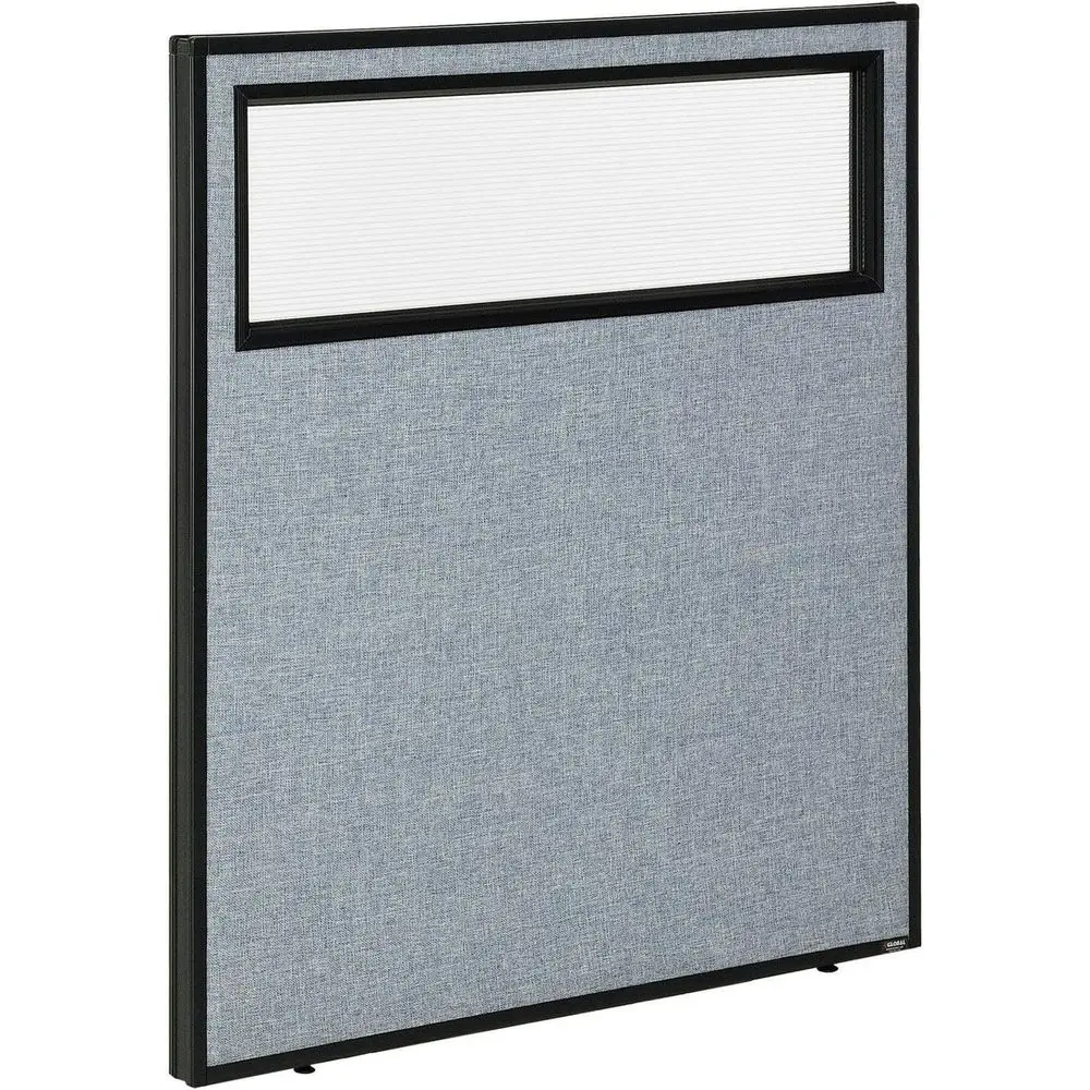 

Синяя офисная перегородка шириной 36,25 x 42 высоты с частичным стеклянным окном