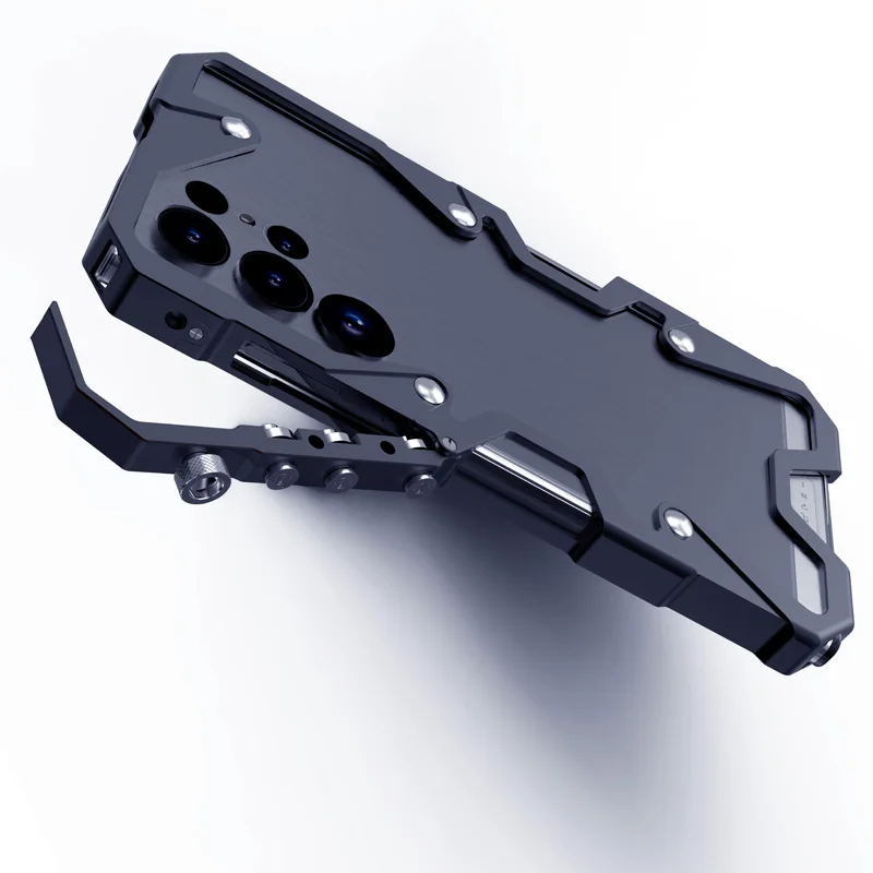 Tornillo de armadura de lujo, marco de parachoques de Metal a prueba de golpes, anticaída, antideslizante, duradero para Samsung S25Edge S24Ultra S23 S22 Plus S21 S20FE