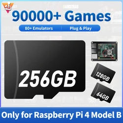 Carte TF de jeu pour Raspberry Pi 4B, dernier système Batocera 40, plus de 90000 jeux intégrés, plus de 70 émulateurs, PSP, PS1, DC, N64, MAcloser, SS