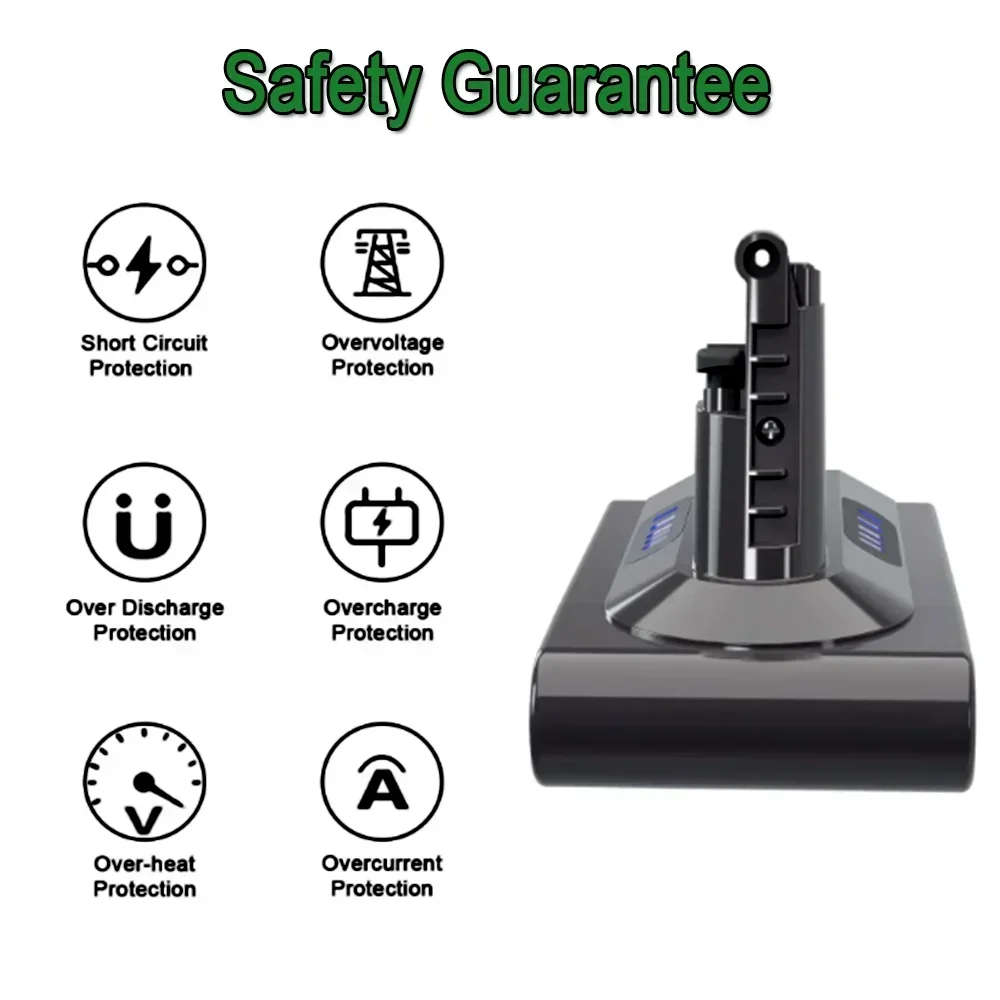 بطارية V10 لدايسون V10 الحيوان المطلق رقيق مكنسة كهربائية لاسلكية جديدة 25.2 فولت 8000 مللي أمبير بطارية دايسون V10