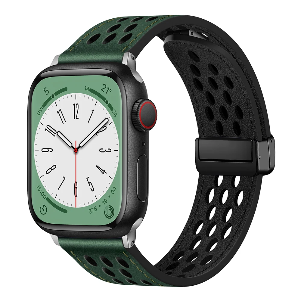 PU comfortable hole or Apple Watch 10 Band 46mm 42mm 45mm 40mm 41mm 44/49mm For Galaxy Watch Ultra strap