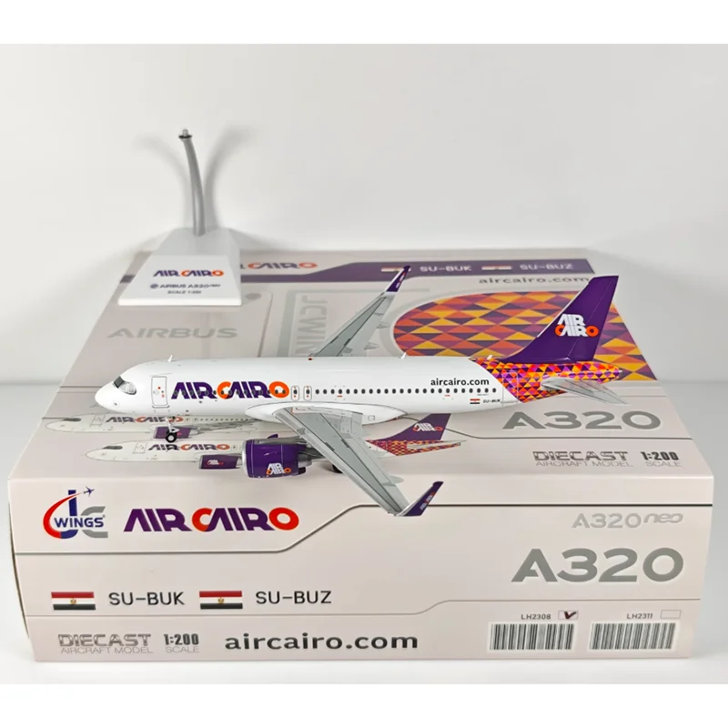 

JC Wings Diecast 1/200 Scale Cairo Air A320neo SU-BUK Alloy Aircraft Model Collection Decorative Ornament