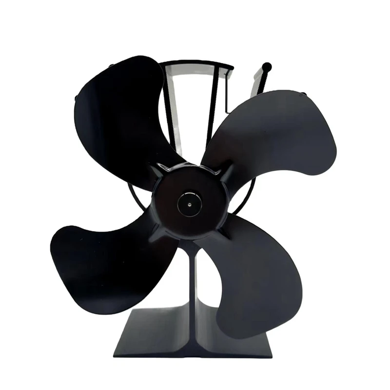 Hot Fireplace Fan Wood Stove Fan 4-Blade Heat Powered Stove Fan For Wood/Log Burner Silent Efficient Heat Distribution