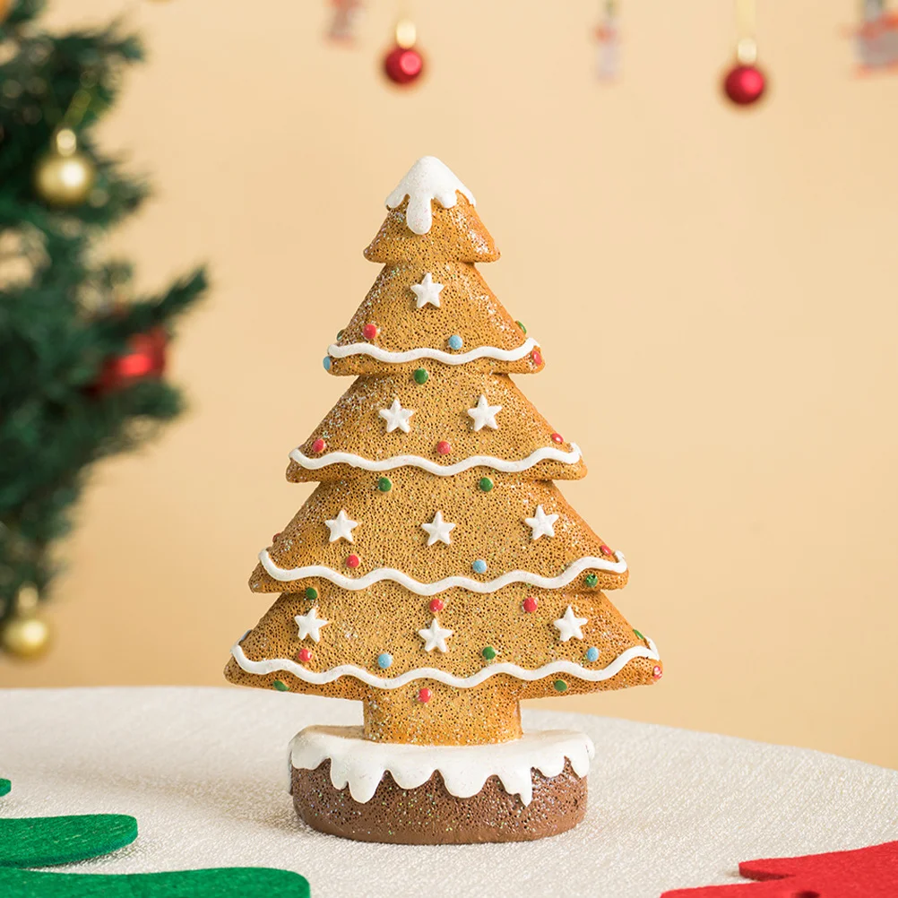 

Christmas Tree Figurine Ornament Gingerbread Cookie Decor Sculpture Decorations