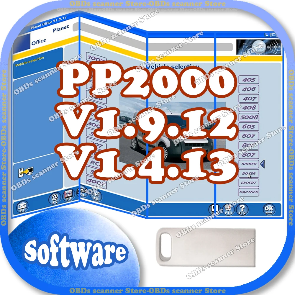 PP2000 Planet V1.9.12 Software Lexia3  V1.4.13 Diagnostic Programming Tool Diagnose Resets Old Cars Before 2007