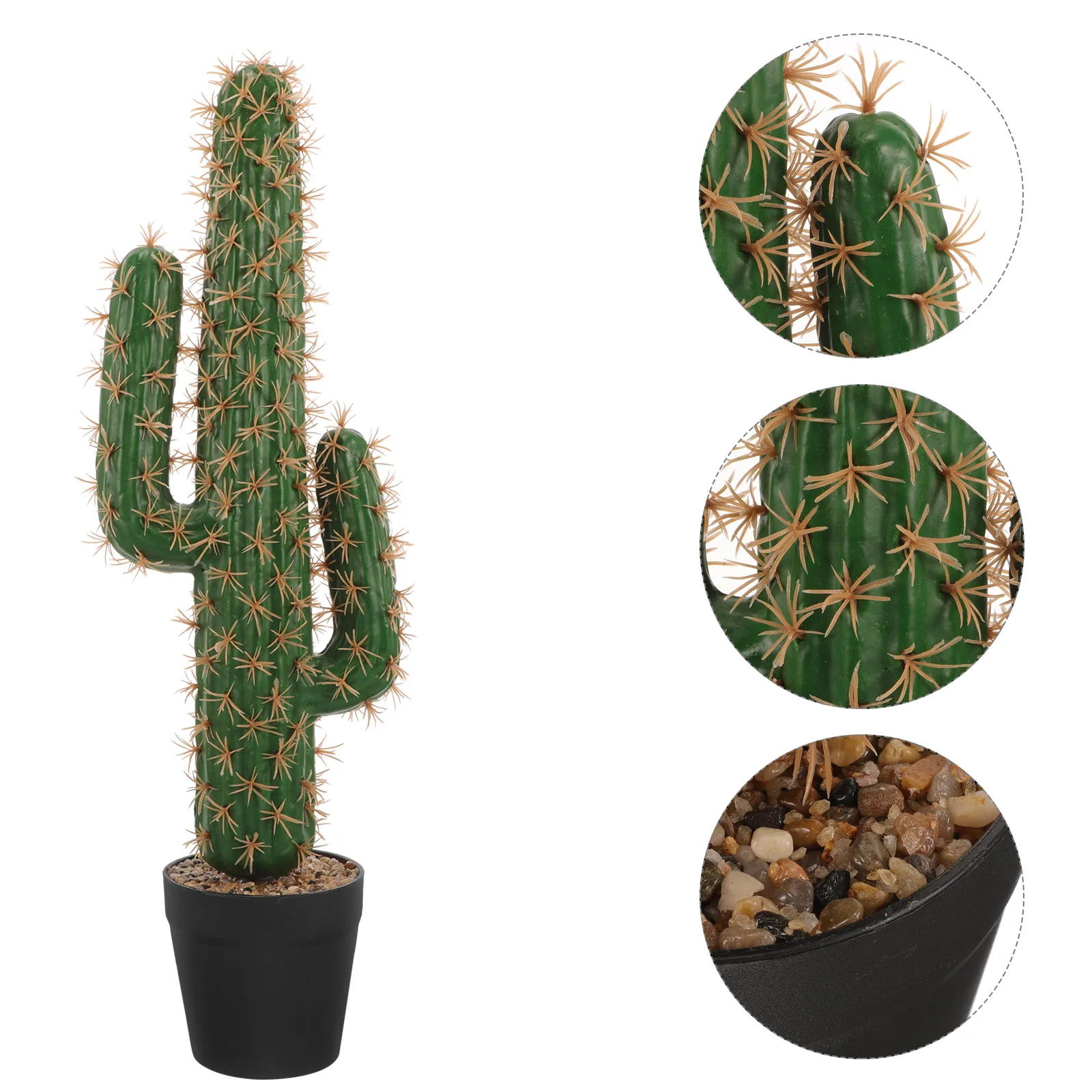 

Artificial Saguaro Cactus Faux Plants Potted Succulent Simulation Cactus Decor Tropical Plant Bonsai Figurines Fake Plant Bonsai