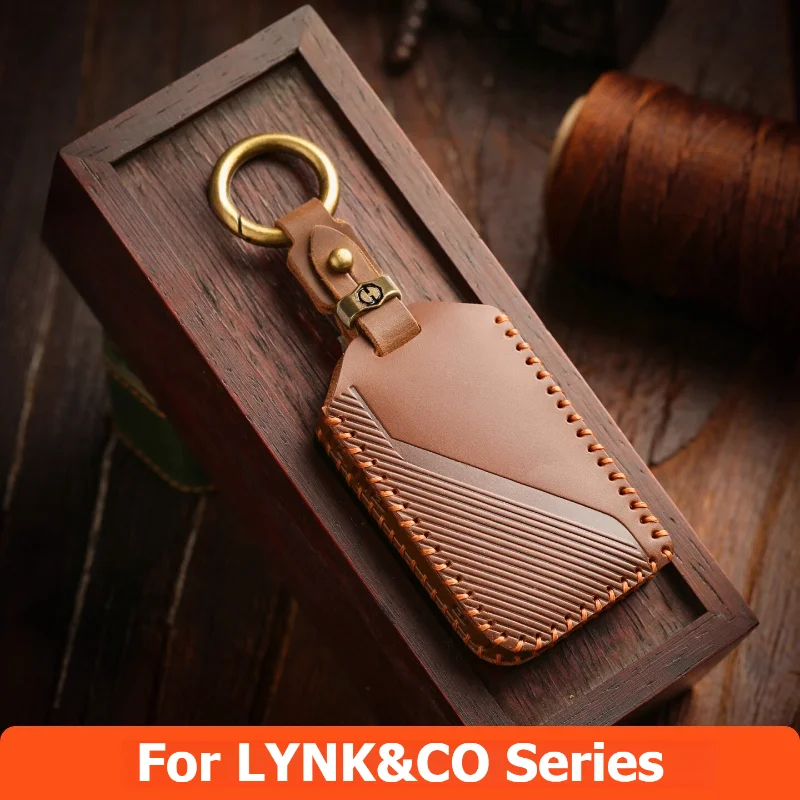 

Car Key Case Cover Luxury Leather for LYNK&CO 05 01 02 03 06EMP 07 09 Remote Remote Key Protector Holder Keychain Accessories