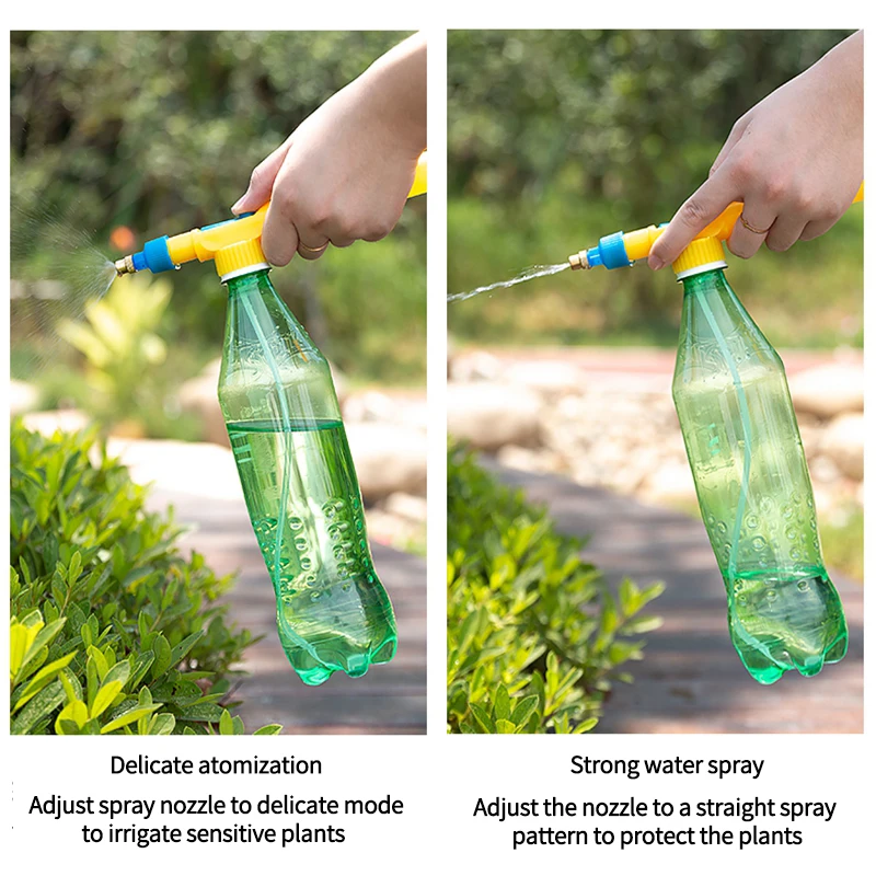 Air Pump Manual Sprayer High Pressure Adjustable Drink Beverage Bottle Spray Head Nozzle Home Garden Watering Tool Sprayer Tools