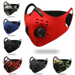 Masque de cyclisme pour homme et femme, respirant, anti-vent et anti-poussière, équipement de vélo, froid et chaud, demi-visage, course à pied, charbon actif