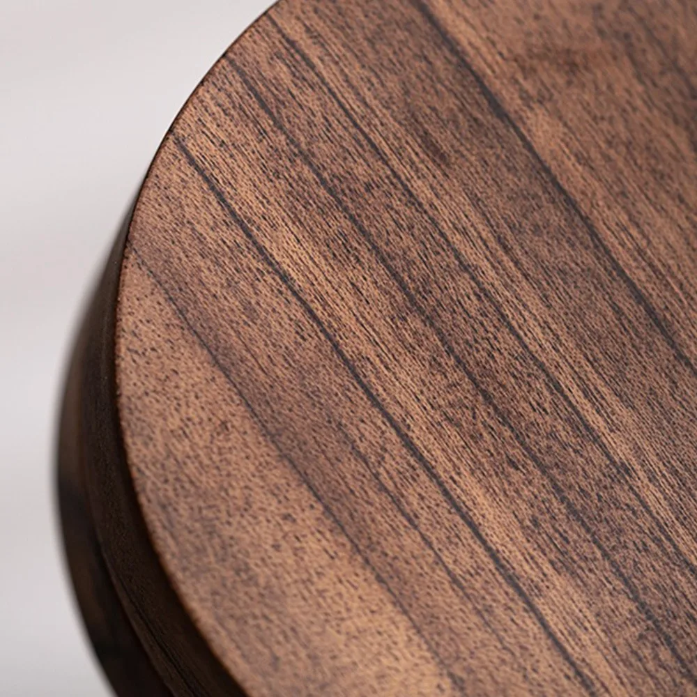 BAAX Walnut Ashtray with Lids Windproof Wooden Ashtray Portable Ash Holder for Smokers Desktop Office,Men's Gift(Black)