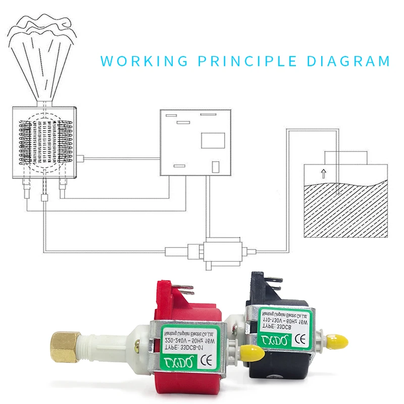 Bomba de aceite de 16W, 33DCB para 400W y máquina de niebla de humo de 500W, accesorios electromagnéticos, nebulizador de vapor, aparato Atomizador,