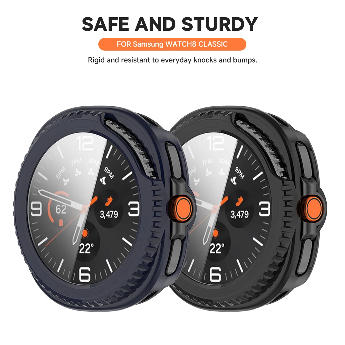 Screen Protector Case For Samsung Galaxy Watch 8Classic 46mm Hard PC Bumper+Tempered Glass For Galaxy Watch8 Classic Shell